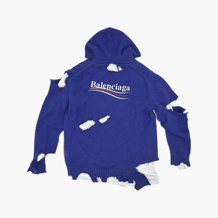 Balenciaga Balenciaga Classic Logo Embroidered Hooded Sweater Size US XS / EU 42 / 0 - 3 Thumbnail