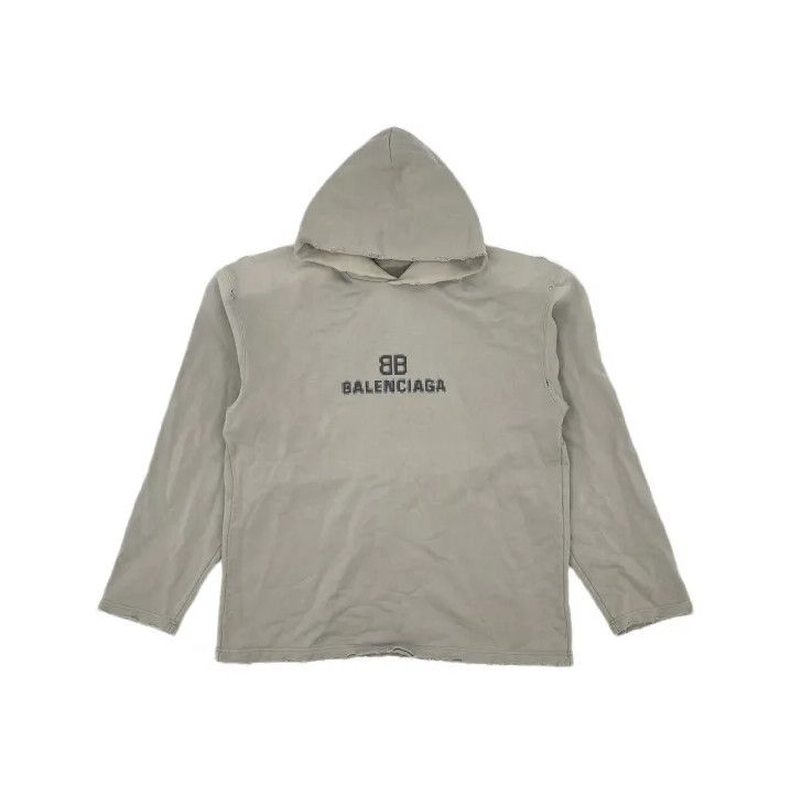 Balenciaga Balenciaga Logo Print Hooded Sweatshirt for Men Size US XXS / EU 40 - 2 Thumbnail