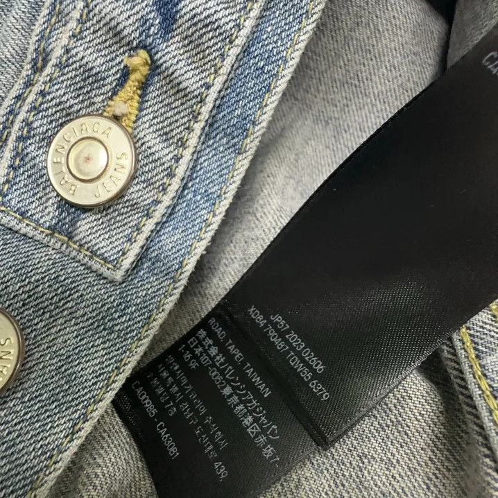 Balenciaga Balenciaga Blue Denim Logo Print Jacket Size US M / EU 48-50 / 2 - 5 Thumbnail