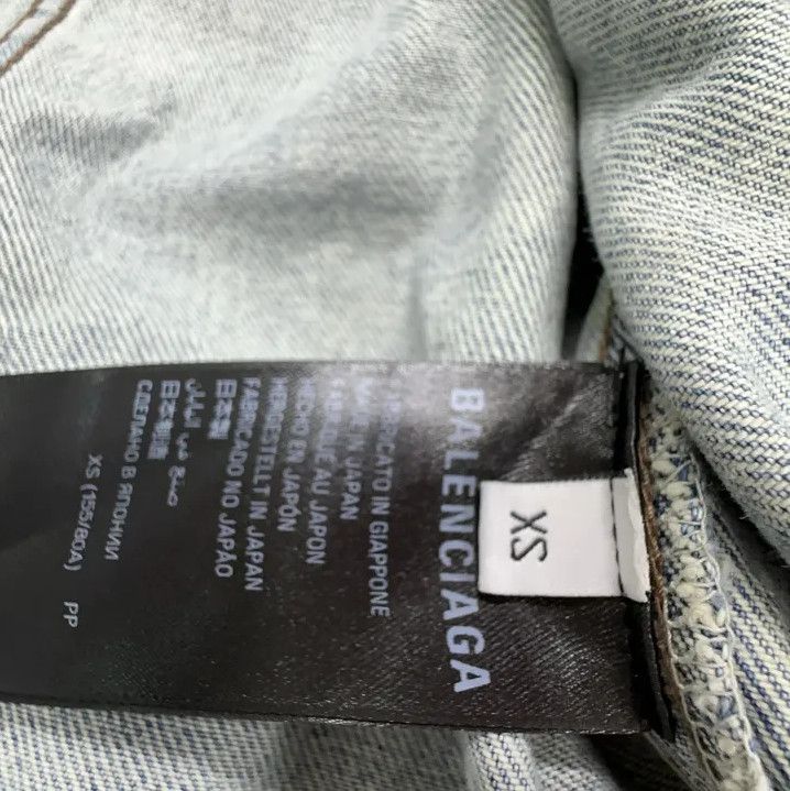 Balenciaga Balenciaga Long Sleeve Denim Jacket in Light Blue Size US XS / EU 42 / 0 - 4 Thumbnail