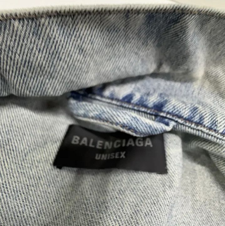 Balenciaga Balenciaga Long Sleeve Denim Jacket in Light Blue Size US XS / EU 42 / 0 - 6 Thumbnail
