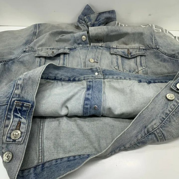 Balenciaga Balenciaga Long Sleeve Denim Jacket in Light Blue Size US XS / EU 42 / 0 - 8 Thumbnail
