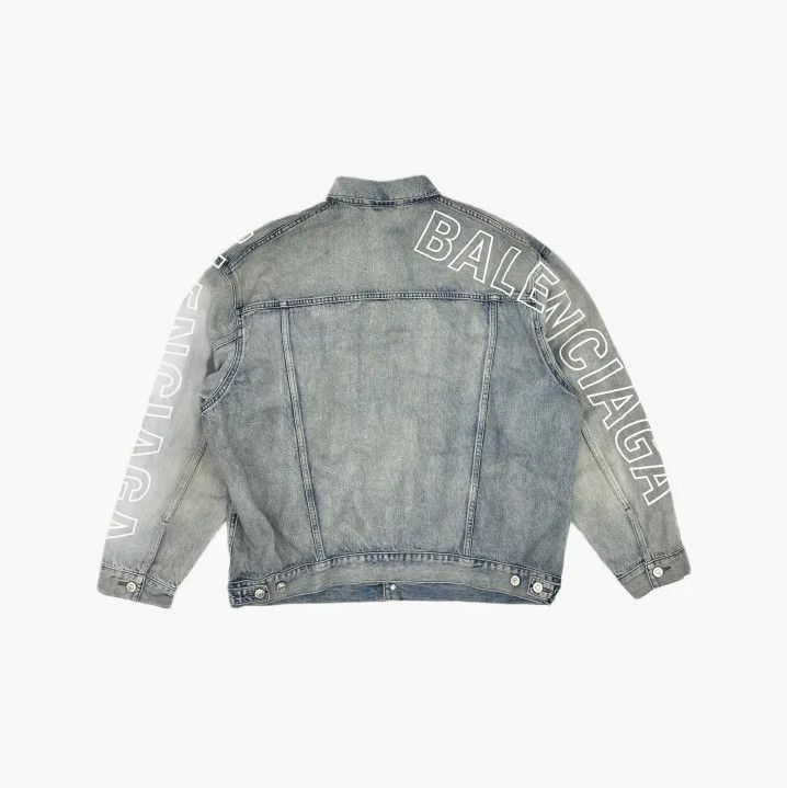 Balenciaga Balenciaga Long Sleeve Denim Jacket in Light Blue Size US XS / EU 42 / 0 - 3 Thumbnail