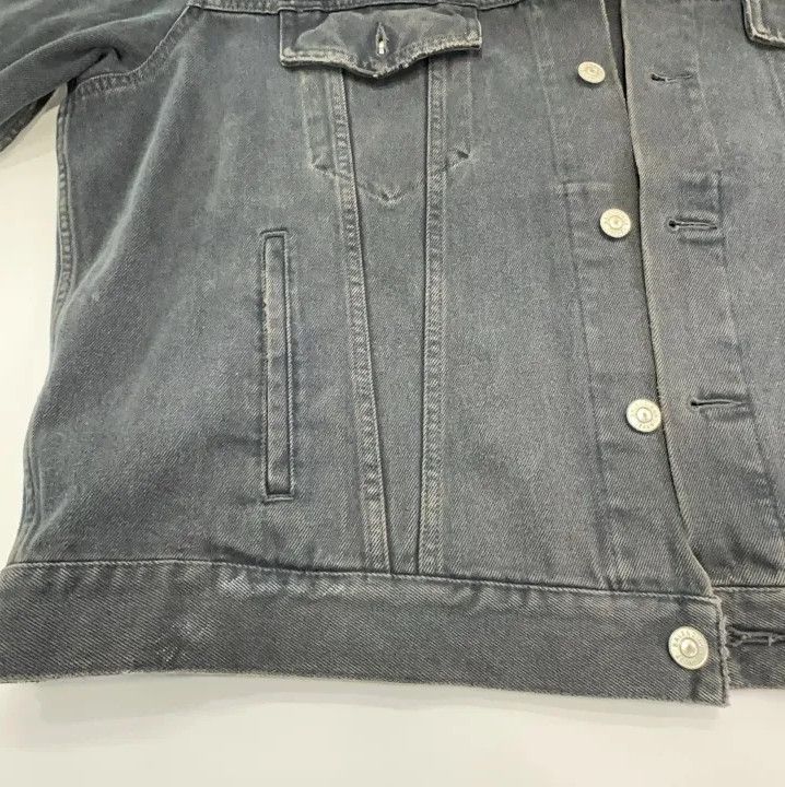 Balenciaga Balenciaga Black Spray Logo Denim Jacket Size US L / EU 52-54 / 3 - 9 Thumbnail