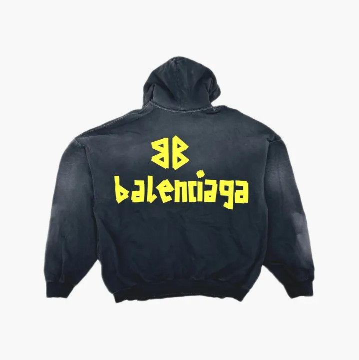 Balenciaga Balenciaga Logo Print Relaxed Fit Hoodie Size US L / EU 52-54 / 3 - 3 Thumbnail