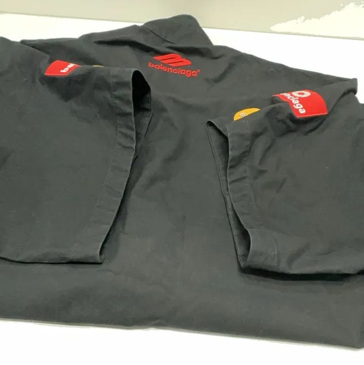 Balenciaga Balenciaga Black Embroidered Logo Short Sleeve Shirt Size US M / EU 48-50 / 2 - 15 Thumbnail