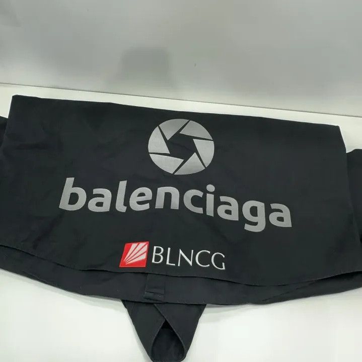 Balenciaga Balenciaga Black Embroidered Logo Short Sleeve Shirt Size US M / EU 48-50 / 2 - 16 Thumbnail