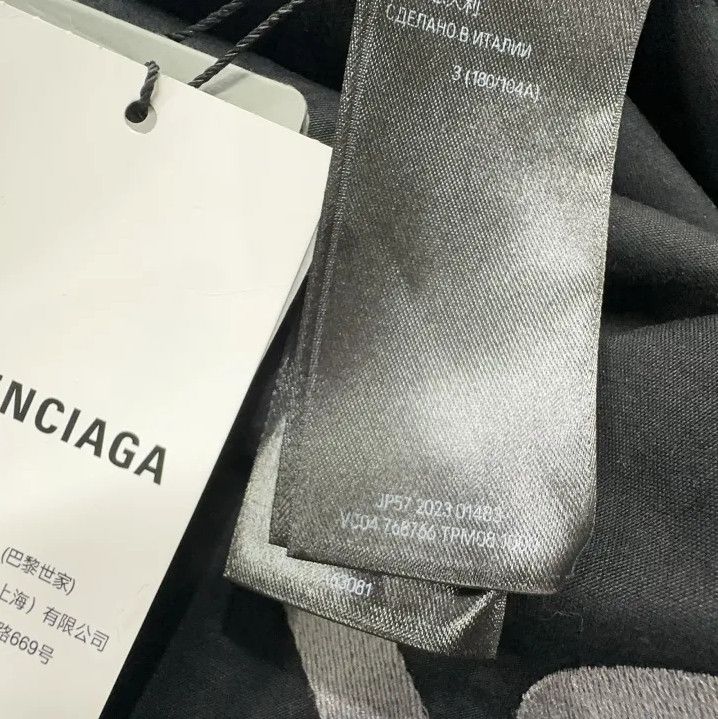 Balenciaga Balenciaga Black Embroidered Logo Short Sleeve Shirt Size US M / EU 48-50 / 2 - 5 Thumbnail