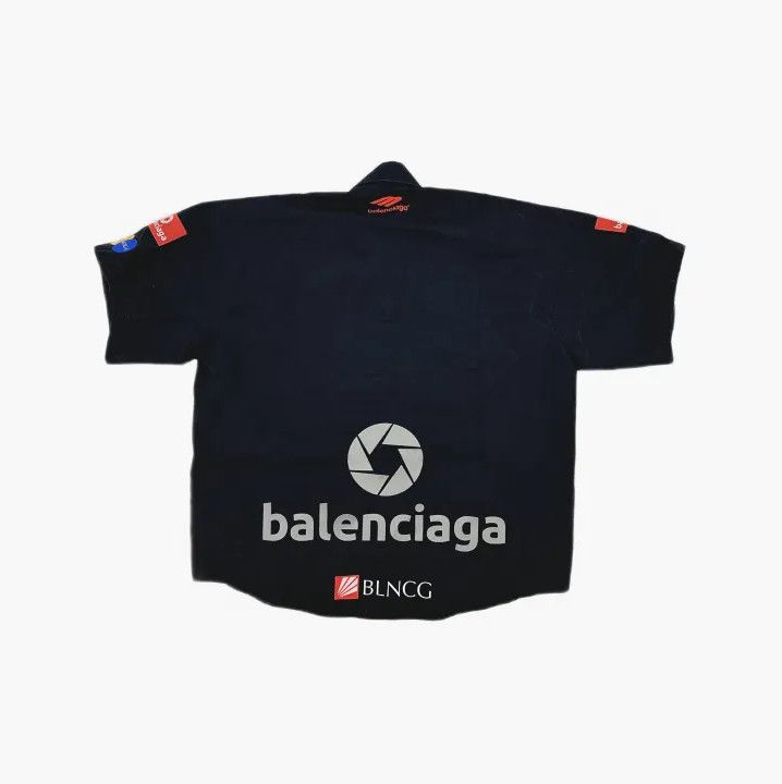 Balenciaga Balenciaga Black Embroidered Logo Short Sleeve Shirt Size US M / EU 48-50 / 2 - 3 Thumbnail