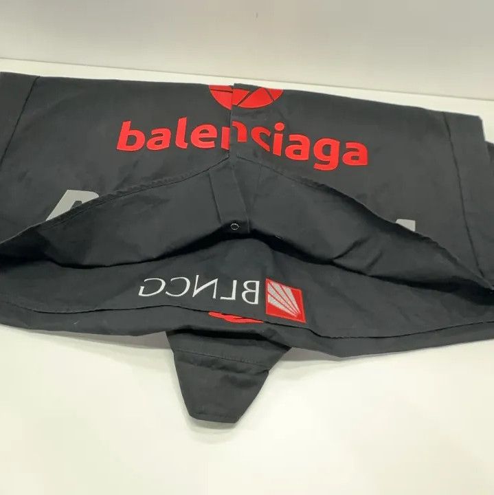 Balenciaga Balenciaga Black Embroidered Logo Short Sleeve Shirt Size US M / EU 48-50 / 2 - 13 Thumbnail