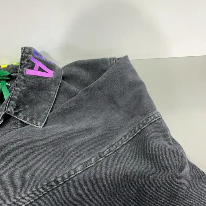 Balenciaga Balenciaga Colorful Embroidered Logo Denim Jacket Size US L / EU 52-54 / 3 - 7 Thumbnail