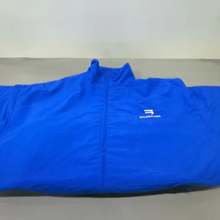Balenciaga Balenciaga Blue Logo Embroidered Long Sleeve Jacket Size US M / EU 48-50 / 2 - 10 Thumbnail