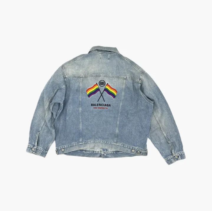 Balenciaga Balenciaga Vintage Denim Jacket with BB Embroidery Size US L / EU 52-54 / 3 - 3 Thumbnail