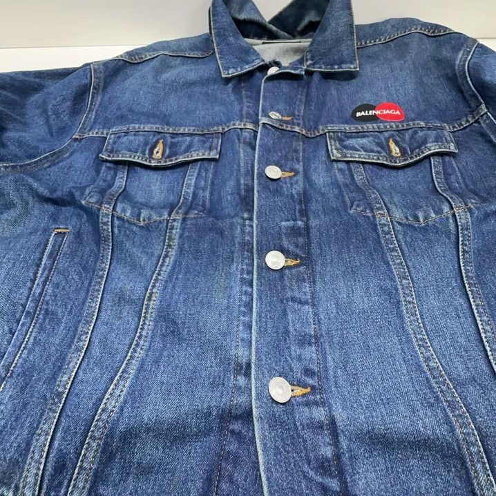 Balenciaga Balenciaga Long-Sleeve Casual Denim Jacket for Men Size US L / EU 52-54 / 3 - 8 Thumbnail