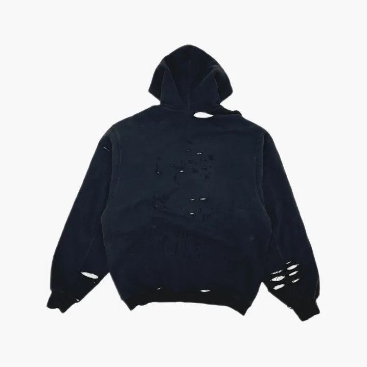 Balenciaga Balenciaga Distressed Black Hoodie for Men Size US XS / EU 42 / 0 - 3 Thumbnail