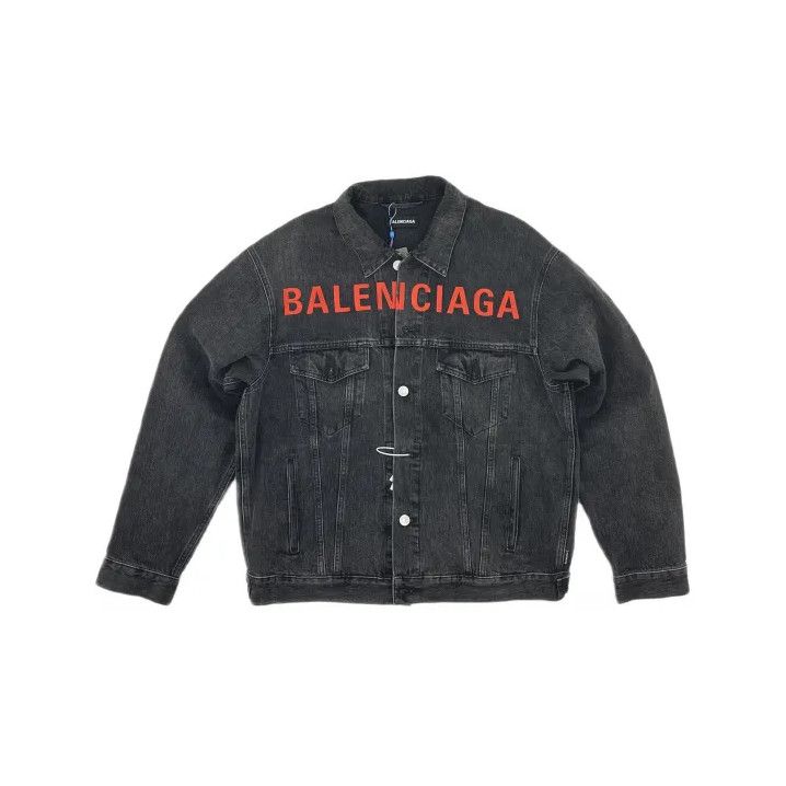 Balenciaga Balenciaga Chest Logo Black Denim Jacket Size US L / EU 52-54 / 3 - 2 Thumbnail