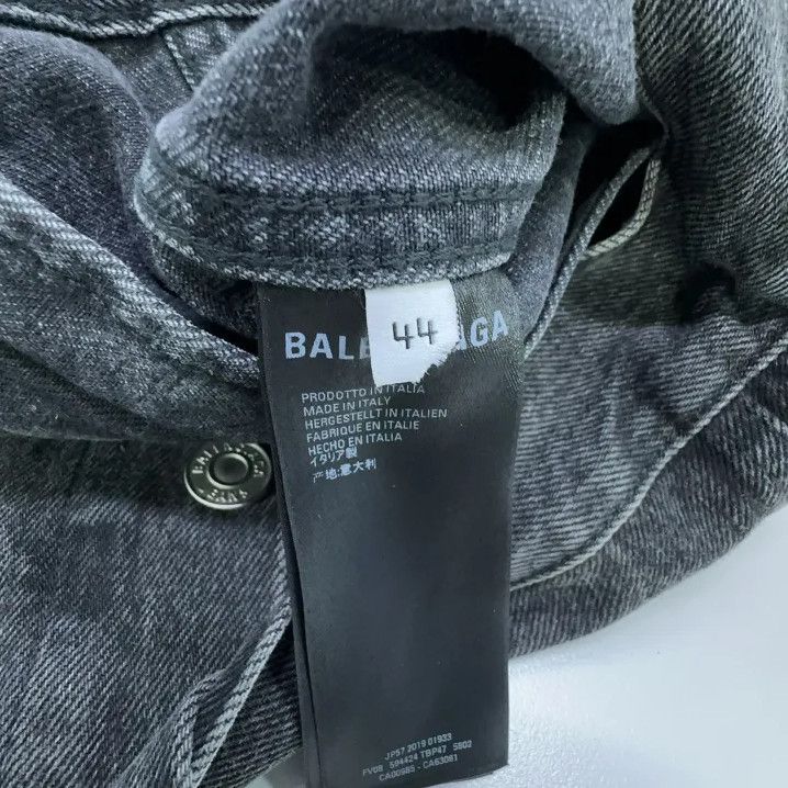 Balenciaga Balenciaga Chest Logo Black Denim Jacket Size US L / EU 52-54 / 3 - 4 Thumbnail