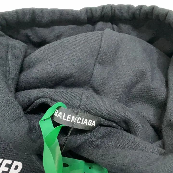 Balenciaga Balenciaga x WFP Black Hooded Sweatshirt Size US S / EU 44-46 / 1 - 7 Thumbnail