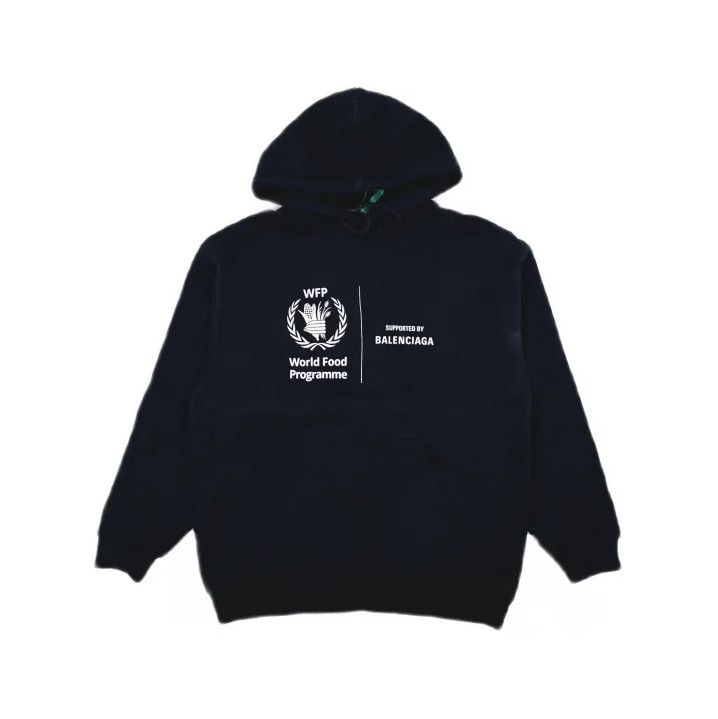 Balenciaga Balenciaga x WFP Black Hooded Sweatshirt Size US S / EU 44-46 / 1 - 2 Thumbnail