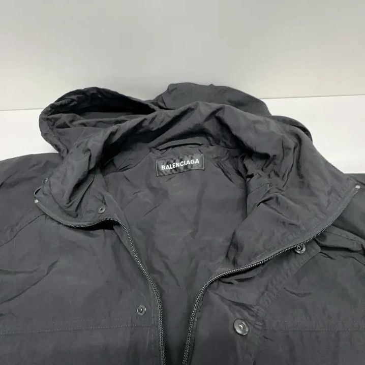 Balenciaga Balenciaga Men's Black Hooded Jacket with Pockets Size US L / EU 52-54 / 3 - 7 Thumbnail