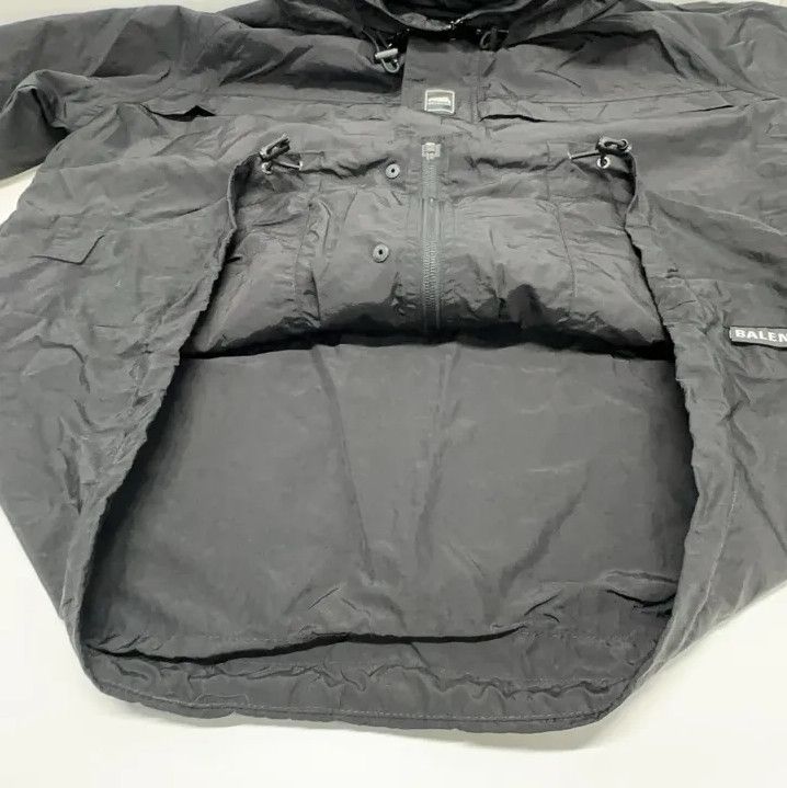 Balenciaga Balenciaga Men's Black Hooded Jacket with Pockets Size US L / EU 52-54 / 3 - 9 Thumbnail