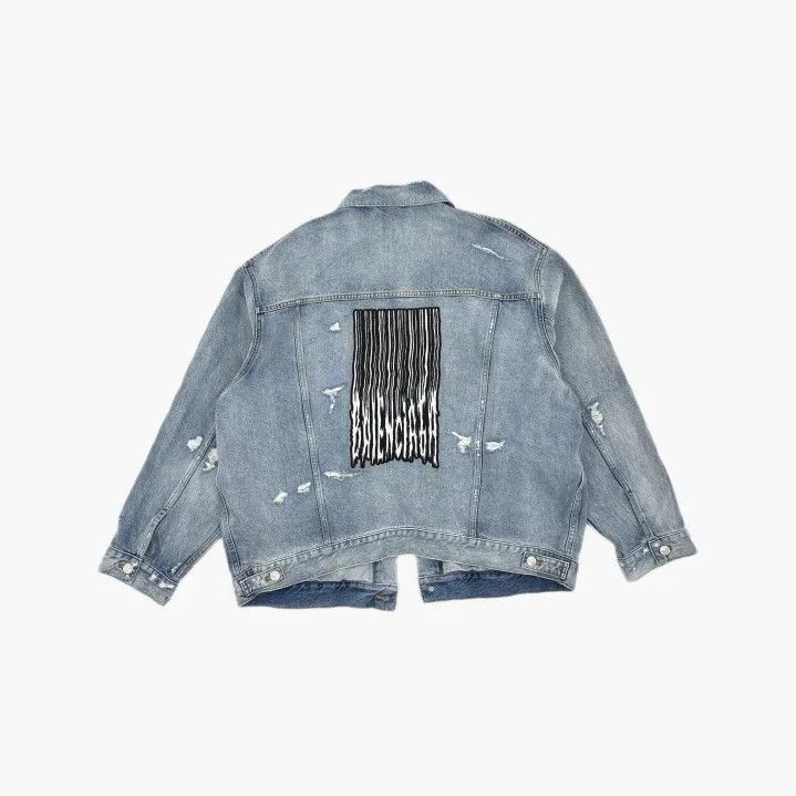 Balenciaga Balenciaga FW21 Oversized Logo Denim Jacket Size US S / EU 44-46 / 1 - 3 Thumbnail