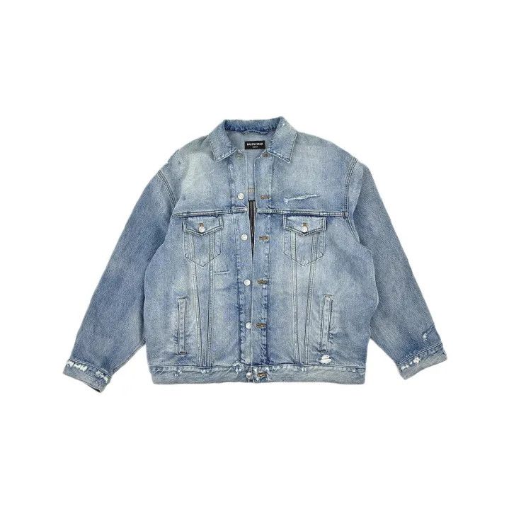 Balenciaga Balenciaga FW21 Oversized Logo Denim Jacket Size US S / EU 44-46 / 1 - 2 Thumbnail