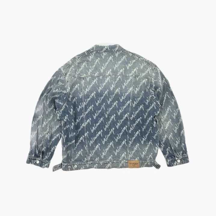 Balenciaga Balenciaga Logo Print Vintage Denim Jacket for Men Size US M / EU 48-50 / 2 - 3 Thumbnail