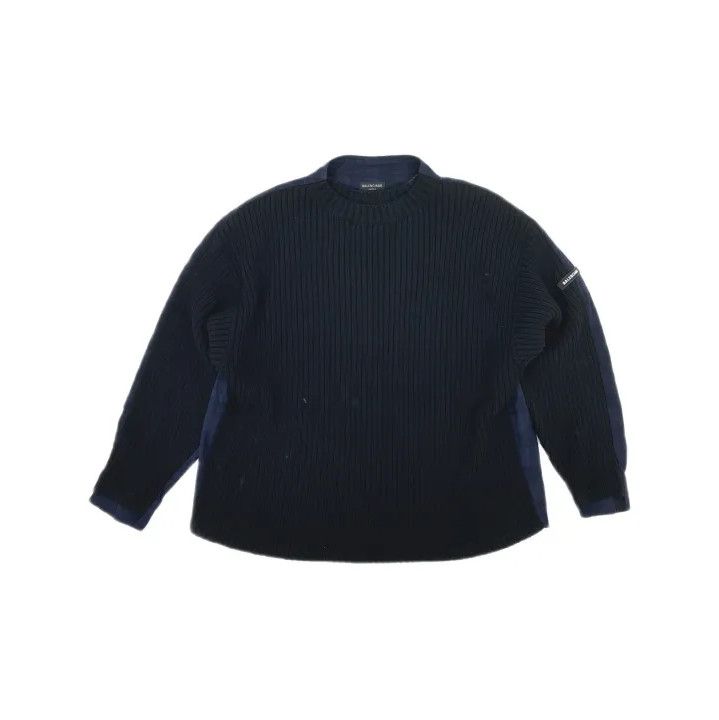 Balenciaga Balenciaga Black Striped Knit Pullover Sweater Size US M / EU 48-50 / 2 - 2 Thumbnail