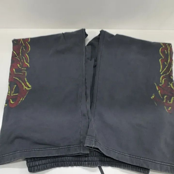 Balenciaga Balenciaga Black Printed Wide-Leg Casual Pants Size US 26 / EU 42 - 9 Thumbnail