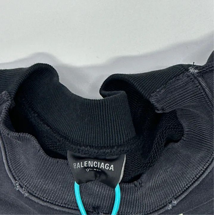 Balenciaga Balenciaga SS24 Logo Print Black Long Sleeve Sweatshirt Size US S / EU 44-46 / 1 - 5 Thumbnail
