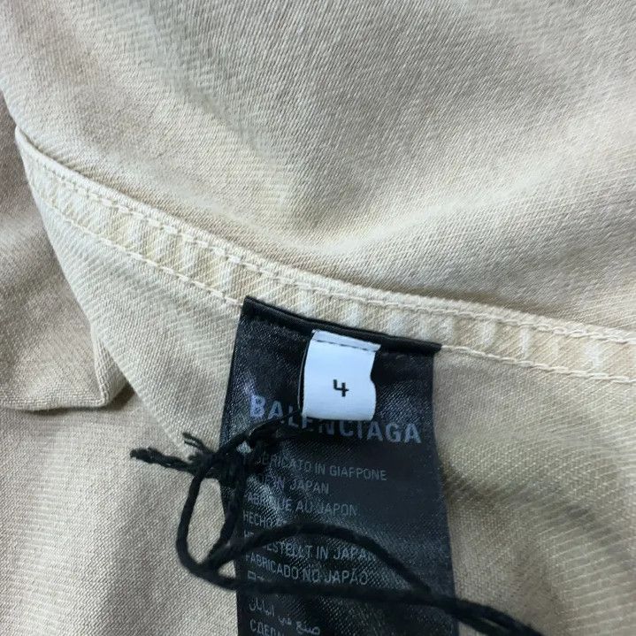 Balenciaga Balenciaga Beige Long Sleeve Denim Jacket for Men Size US M / EU 48-50 / 2 - 5 Thumbnail