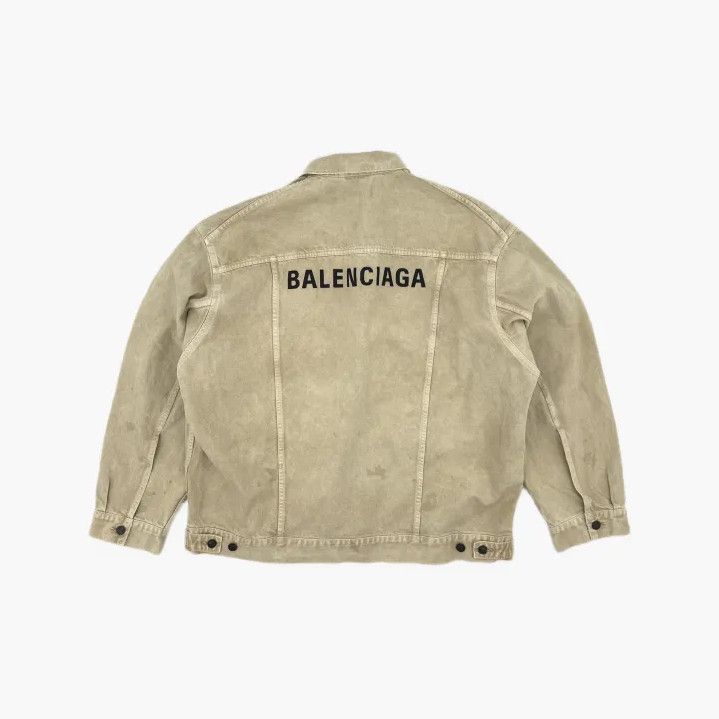 Balenciaga Balenciaga Beige Long Sleeve Denim Jacket for Men Size US M / EU 48-50 / 2 - 3 Thumbnail