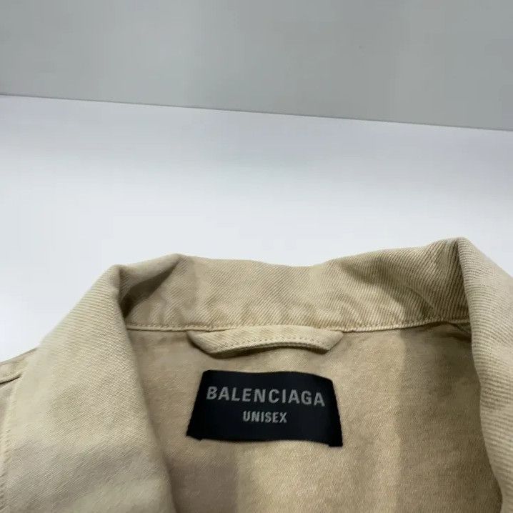 Balenciaga Balenciaga Beige Long Sleeve Denim Jacket for Men Size US M / EU 48-50 / 2 - 4 Thumbnail