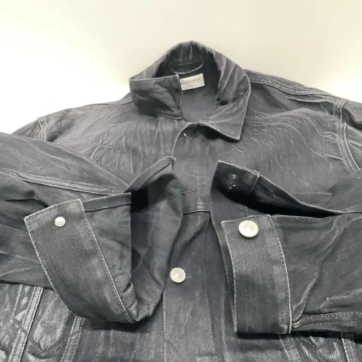 Balenciaga Balenciaga Black Long Sleeve Denim Jacket Size US L / EU 52-54 / 3 - 9 Thumbnail