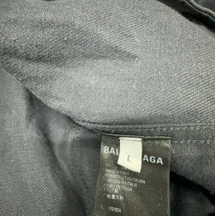 Balenciaga Balenciaga Black Long Sleeve Denim Jacket Size US L / EU 52-54 / 3 - 4 Thumbnail