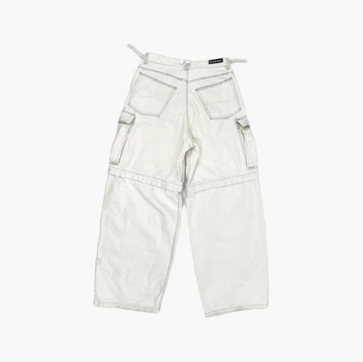 Balenciaga Balenciaga White Wide-Leg Cargo Jeans for Men Size US 34 / EU 50 - 3 Thumbnail