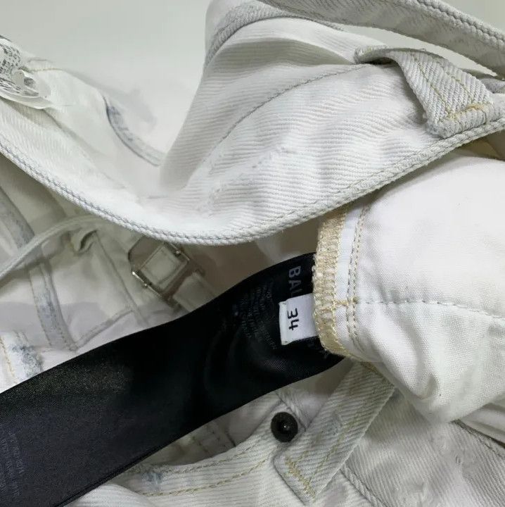 Balenciaga Balenciaga White Wide-Leg Cargo Jeans for Men Size US 34 / EU 50 - 5 Thumbnail