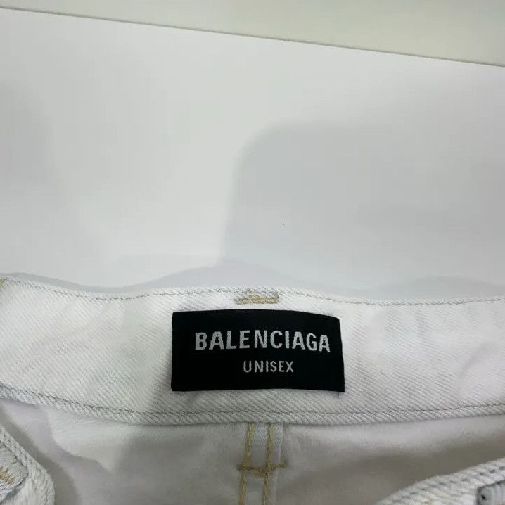 Balenciaga Balenciaga White Wide-Leg Cargo Jeans for Men Size US 34 / EU 50 - 4 Thumbnail