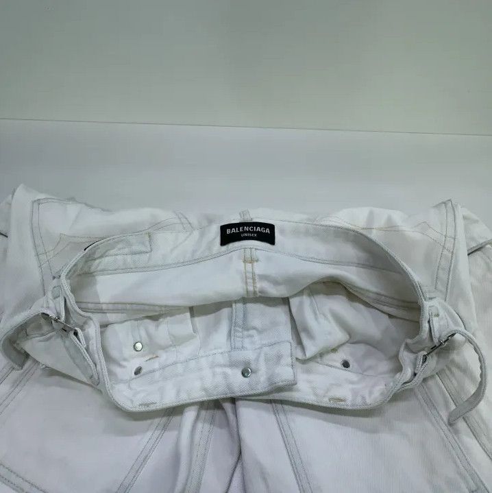 Balenciaga Balenciaga White Wide-Leg Cargo Jeans for Men Size US 34 / EU 50 - 7 Thumbnail