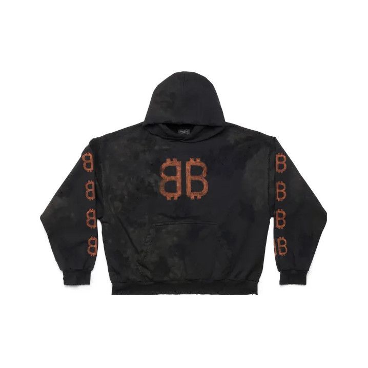 Balenciaga Balenciaga Distressed Logo Hoodie for Men Size US M / EU 48-50 / 2 - 2 Thumbnail