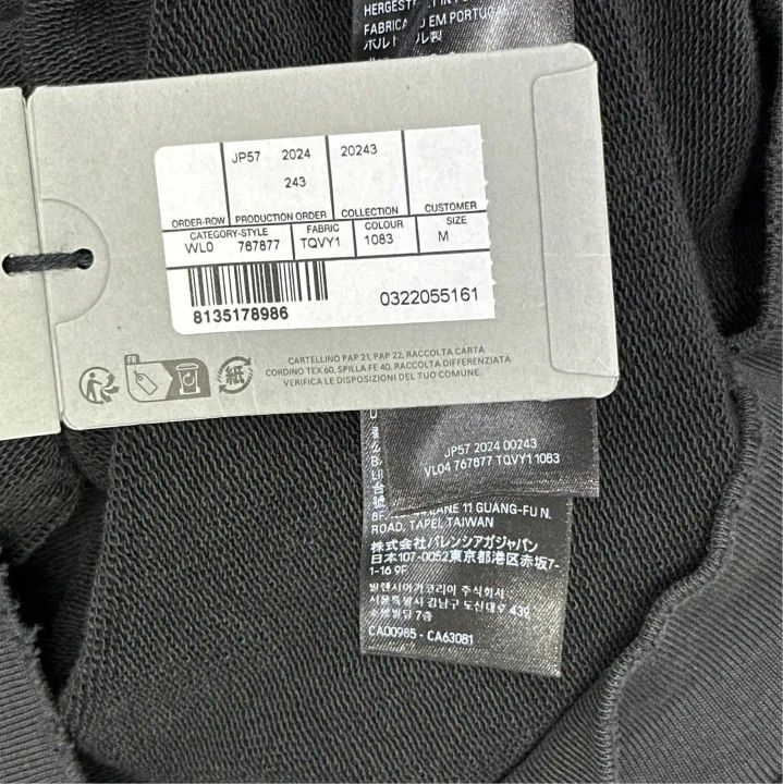 Balenciaga Balenciaga Black Hooded Sweatshirt for Unisex Size US M / EU 48-50 / 2 - 5 Thumbnail