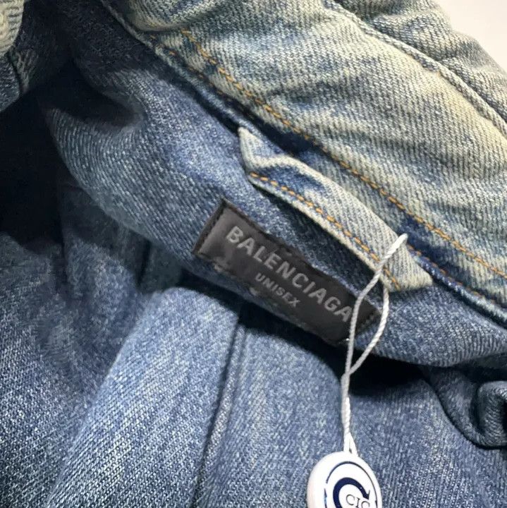 Balenciaga Balenciaga Blue Distressed Pocket Jacket Size US S / EU 44-46 / 1 - 7 Thumbnail