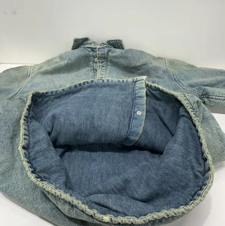 Balenciaga Balenciaga Blue Distressed Pocket Jacket Size US S / EU 44-46 / 1 - 9 Thumbnail
