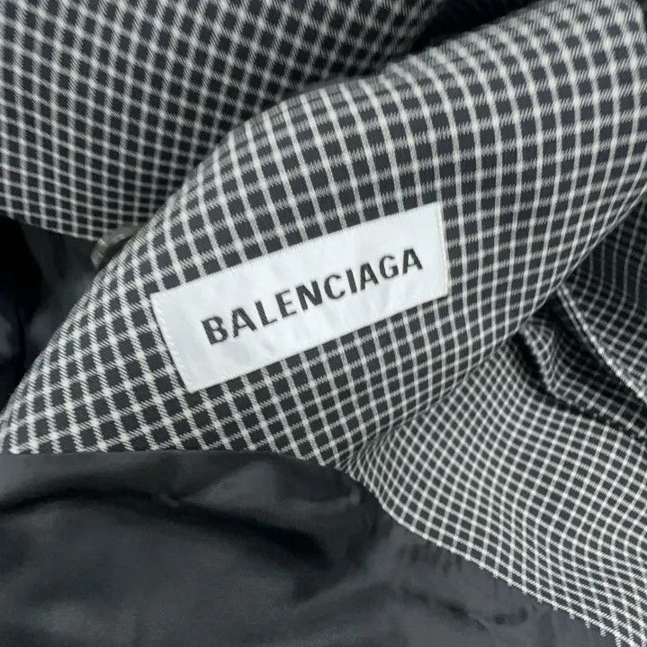 Balenciaga Balenciaga Gray Checked Single-Breasted Blazer Size US S / EU 44-46 / 1 - 3 Thumbnail