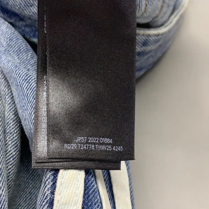 Balenciaga Balenciaga x Adidas Striped Loose Denim Pants Size US 27 - 5 Thumbnail