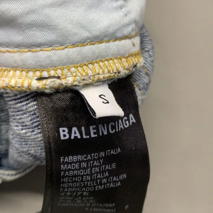 Balenciaga Balenciaga x Adidas Striped Loose Denim Pants Size US 27 - 4 Thumbnail