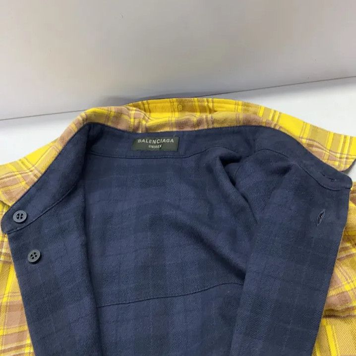 Balenciaga Balenciaga Color-Block Checkered Long Sleeve Shirt Size US M / EU 48-50 / 2 - 7 Thumbnail