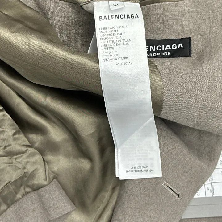 Balenciaga Balenciaga Beige Single-Breasted Long Sleeve Blazer Size US M / EU 48-50 / 2 - 3 Thumbnail
