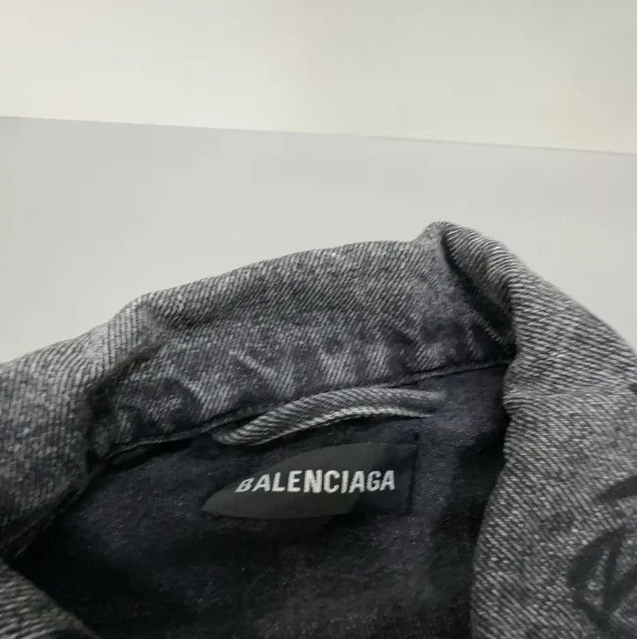 Balenciaga Balenciaga Black Graffiti Denim Jacket Size US L / EU 52-54 / 3 - 4 Thumbnail